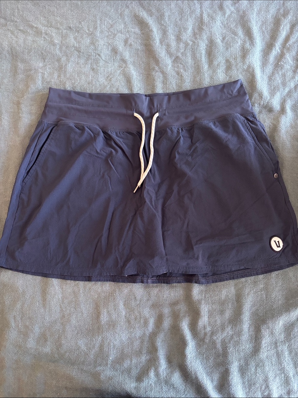 Vuori Navy Drawstring Skort